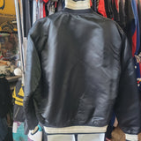 Vintage 80s LOS ANGELES KINGS NHL Starter Black Nylon Jacket L