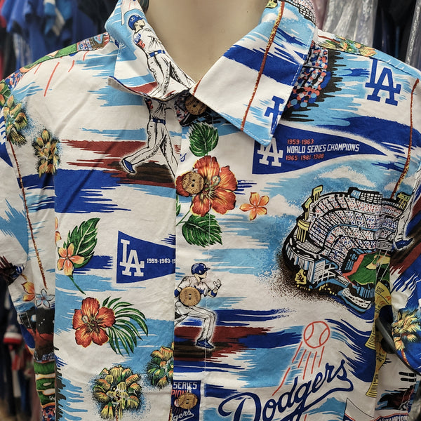 Mens Los Angeles Dodgers Reyn Spooner Aloha Button Down Shirt - Limotees