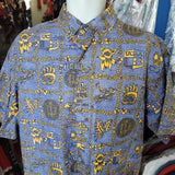 Vintage UCLA BRUINS NCAA Ke Nui Cotton Hawaiian Shirt L