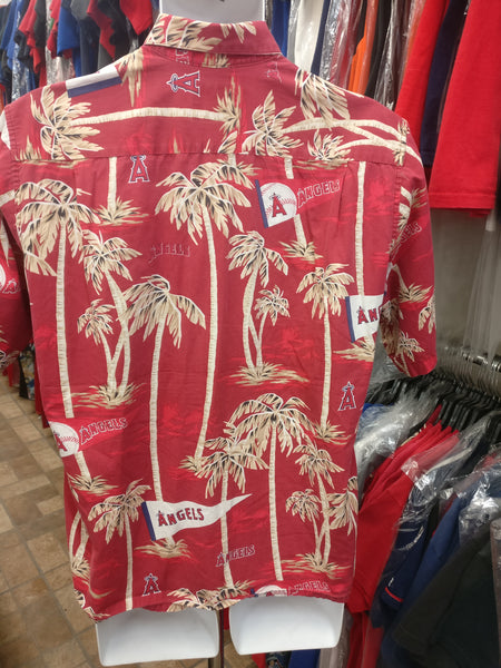 Vintage ANAHEIM ANGELS MLB Reyn Spooner Cotton Hawaiian Shirt M