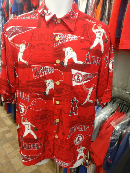 Vintage ANAHEIM ANGELS MLB Reyn Spooner Rayon Hawaiian Shirt M – XL3  VINTAGE CLOTHING