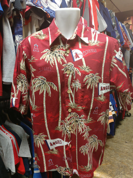 Vintage Anaheim Angels MLB Reyn Spooner Cotton Hawaiian Shirt L