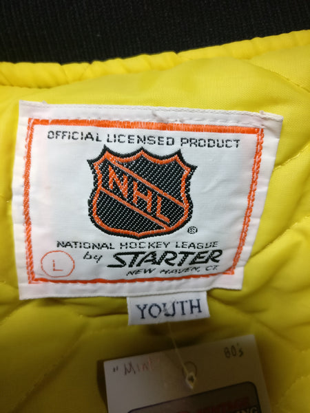 Vintage 80s BOSTON BRUINS NHL Starter Nylon Jacket YL – XL3