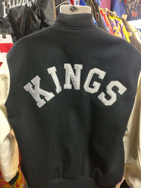 Vtg 80s LOS ANGELES KINGS NHL Back Patch Chalk Line Varsity Jacket