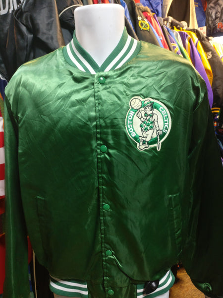 Vintage 80s BOSTON CELTICS NBA Back Patch Locker Line Nylon Jacket 