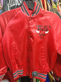 Vintage 80s CHICAGO BULLS NBA Chalk Line Back Print Nylon Jacket 10-12 - #XL3VintageClothing