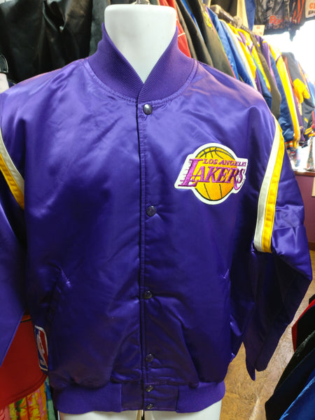 Vintage 80s LOS ANGELES LAKERS NBA Starter Purple Nylon Jacket L ...