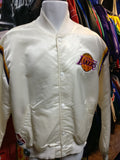 Vtg 80s LOS ANGELES LAKERS NBA Back Embroidery White Starter Jacket XL - #XL3VintageClothing