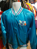 Vintage 80s CHARLOTTE HORNETS NBA Back Print Chalk Line Nylon Jacket L - #XL3VintageClothing