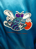 Vintage 80s CHARLOTTE HORNETS NBA Back Print Chalk Line Nylon Jacket L - #XL3VintageClothing
