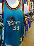 Vintage #33 GRANT HILL Detroit Pistons NBA Champion Jersey 18-20 - #XL3VintageClothing