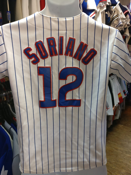 Vintage #12 ALFONSO SORIANO Chicago Cubs MLB Majestic Jersey YM – XL3  VINTAGE CLOTHING