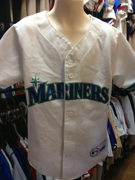 Vintage #24 KEN GRIFFEY JR Seattle Mariners MLB Majestic Jersey YS – XL3  VINTAGE CLOTHING