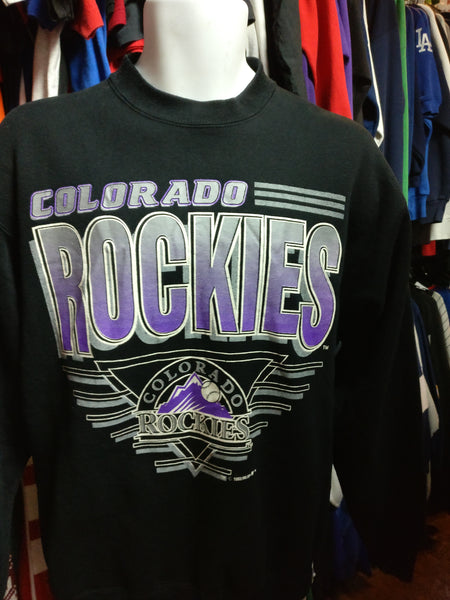 Vintage '92 COLORADO ROCKIES MLB Logo 7 Inc Sweatshirt L – XL3