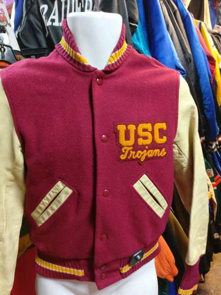 Vintage 80s USC TROJANS NCAA Varsity Jacket 14