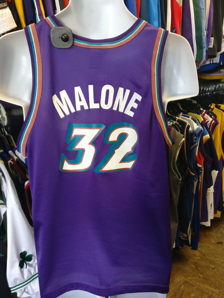 90's Karl Malone Utah Jazz Champion NBA Jersey Size 48 – Rare VNTG