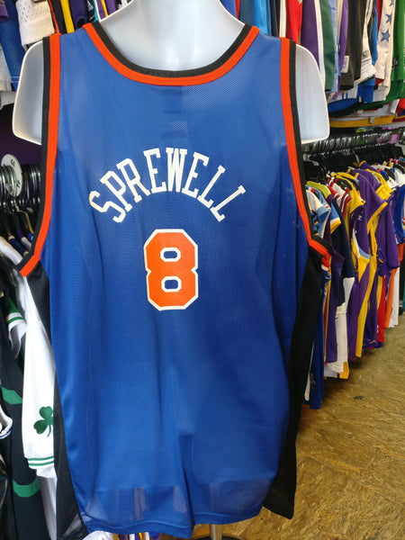Nike New York Knicks 8 Latrell Sprewell NBA 1990s Vintage 
