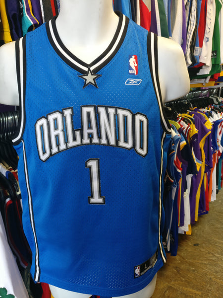 Authentic Orlando Magic Tracy Mcgrady Blue Vintage VTG Jersey NBA Reebok  Size 56