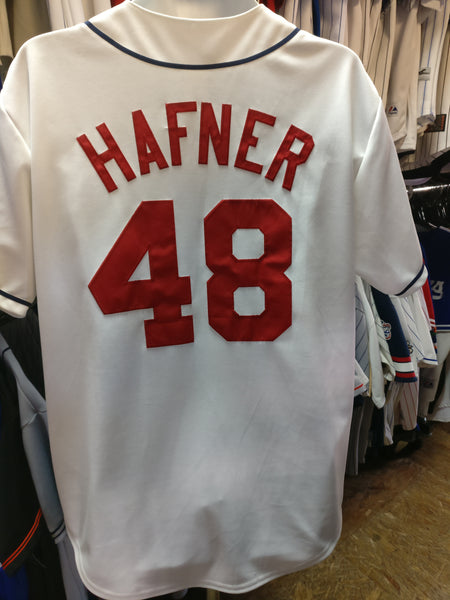 Vintage #48 TRAVIS HAFNER Cleveland Indians MLB Majestic Jersey L – XL3  VINTAGE CLOTHING