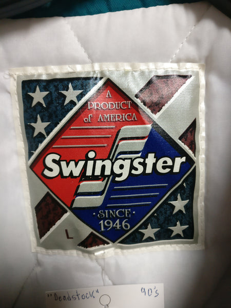 Vtg 90s ANAHEIM MIGHTY DUCKS NHL Swingster Nylon Jacket YL