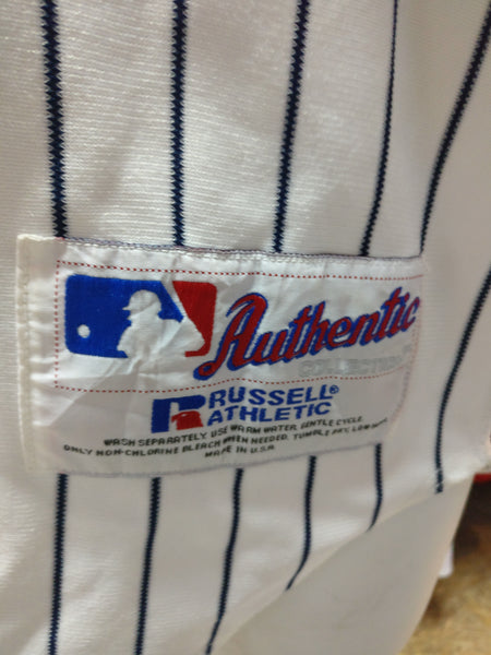 New York Yankees Derek Jeter #2 Authentic White Jersey Russell