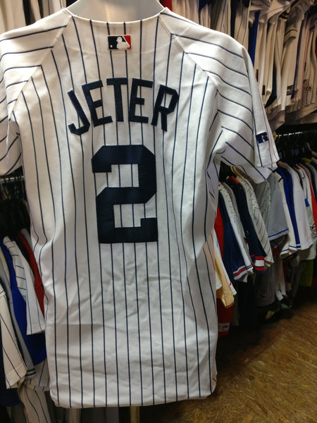 Vtg#2 DEREK JETER New York Yankees Authentic Russell Athletic Jersey40 –  XL3 VINTAGE CLOTHING