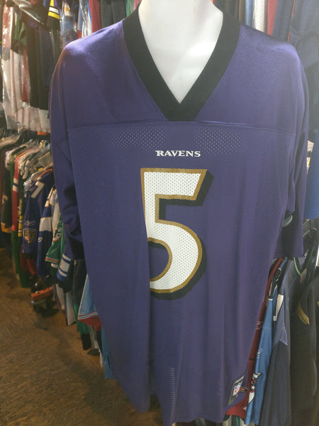 Vintage #5 JOE FLACCO Baltimore Ravens NFL Reebok Jersey L – XL3