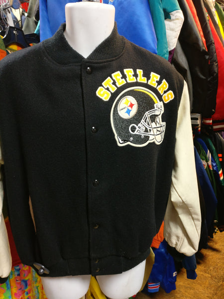 Leather/Wool Pittsburgh Steelers Varsity Jacket - Jackets Masters