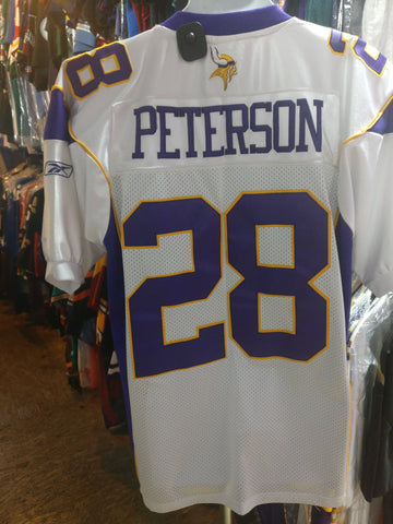 Vtg#28ADRIAN PETERSON Minnesota Vikings NFL Reebok Authentic Jersey 48