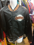 Vtg 80s SAN FRANCISCO GIANTS MLB Chalk Line Back Patch Nylon Jacket XL