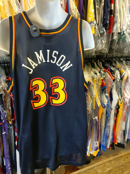 2000 Antawn Jamison Golden State Warriors Champion NBA Jersey Youth Size XL  – Rare VNTG