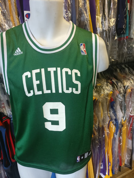 Boston Celtics #9 Rajon Rondo Green Wiht Gold Swingman Jersey on