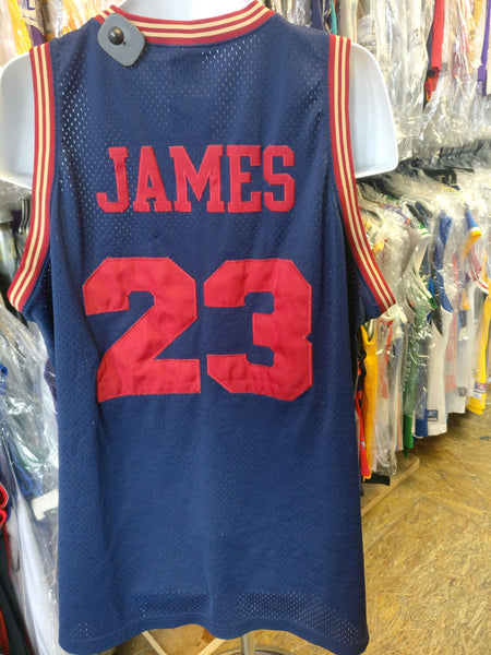 Cleveland Cavaliers James 23 nba basketball swingman retro jersey navy  limited edition shirt