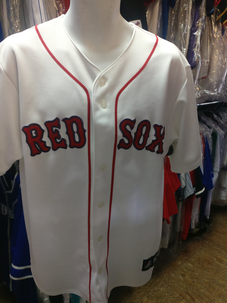 Majestic Boys Baseball Jersey sz XL Red Boston Red Sox Dustin Pedroia  Button Up