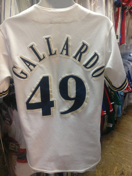 Vintage #49 YOVANI GALLARDO Milwaukee Brewers MLB Majestic Jersey