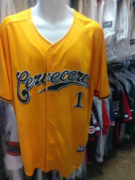Milwaukee Brewers Authentic Cerveceros Jersey Worn By Team