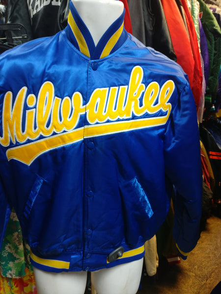 Vintage 90s MILWAUKEE BREWERS MLB Starter Nylon Jacket M – XL3