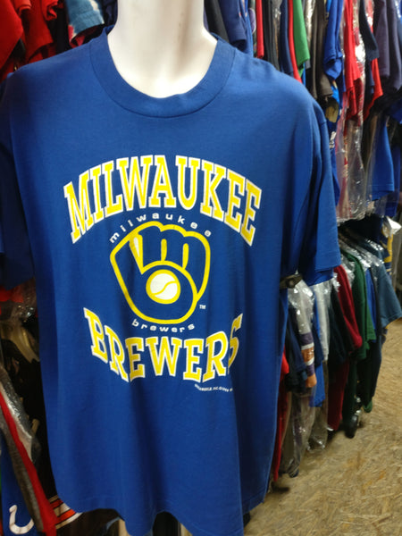 Vintage '90 MILWAUKEE BREWERS MLB Velva Sheen T-Shirt XL
