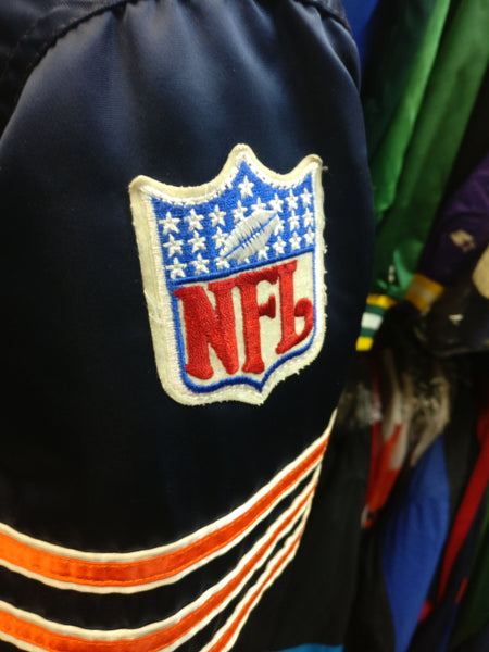 Vintage 90s Chicago Bears Starter Jacket Mens M Satin NFL Football Blue  Patch