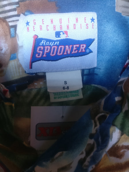 Vintage New York Yankees MLB Reyn Spooner Rayon Hawaiian Shirt XL