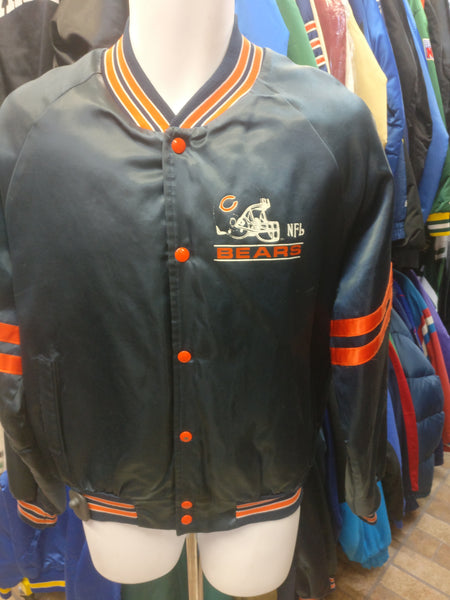 Vintage 80s CHICAGO BEARS NFL Chalk Line Nylon Jacket M (Mint