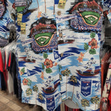 Vintage LOS ANGELES DODGERS MLB Reyn Spooner Cotton Hawaiian Shirt L