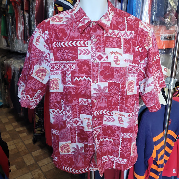 Vintage USC TROJANS NCAA Reyn Spooner Cotton Hawaiian Shirt XL