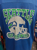 Vintage 80s SEATTLE SEAHAWKS NFL Logo 7 T-Shirt XL(Deadstock)
