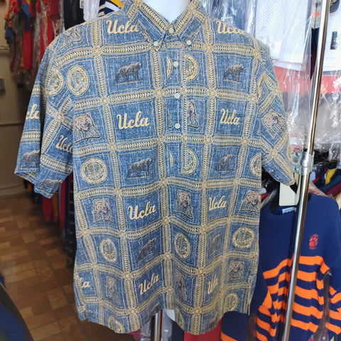 Vintage LOS ANGELES DODGERS MLB Reyn Spooner Cotton Hawaiian Shirt YM