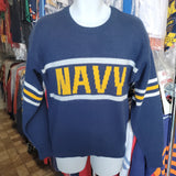 Vintage 80s US NAVY NCAA Cliff Engle Sweater S