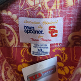Vtg USC TROJANS NCAA Reyn Spooner Cotton/Polyester Hawaiian Shirt XL