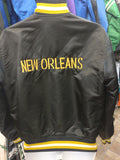 Vtg 80s NEW ORLEANS SAINTS NFL Back Embroidery Starter Nylon Jacket M