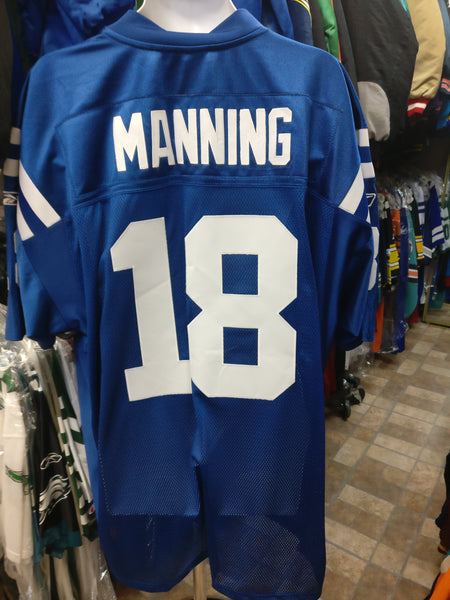 Vtg #18 PEYTON MANNING Indianapolis Colts Reebok Authentic Jersey 56