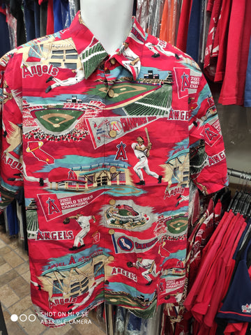 Reyn Spooner Hawaiian San Francisco Giants MLB Rayon Shirt Large – axevin